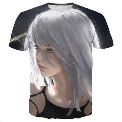 Nier Automata Anime Girl Long Hair Shirts