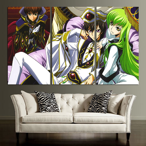 Code Geass Cc Vs Suzaku And Lelouch Wall Art Canvas