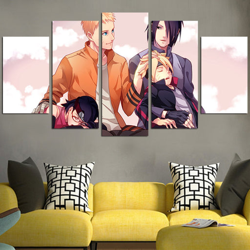 Family Naruto And Sasuke Wall Art Canvas