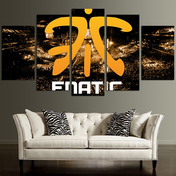 Fnatic Logo And Stadium Big Wall Art Canvas