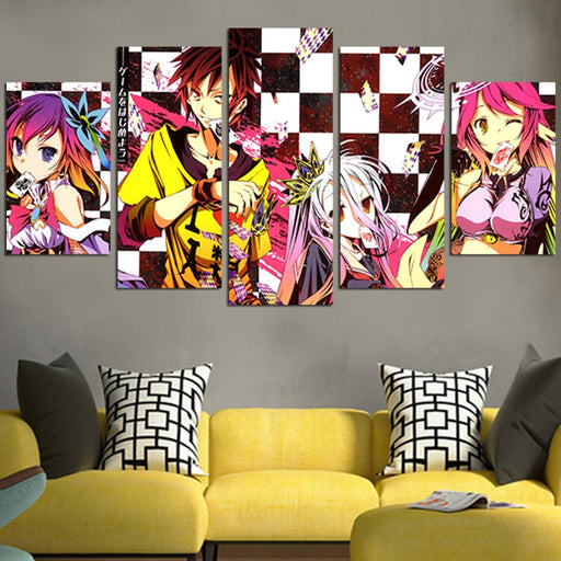 No Game And No Life Shiro And Friends Wall Art Canvas