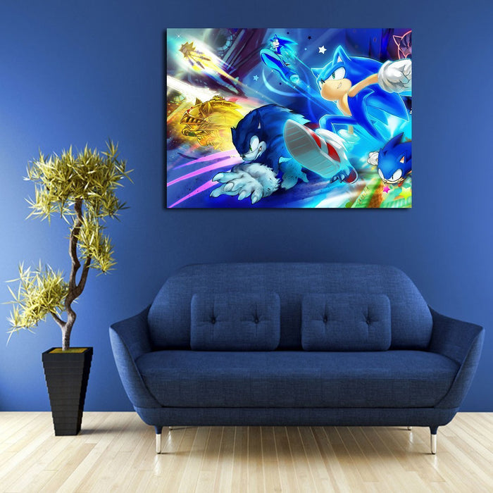 Sonic The Hedgehog All Forms Wall Art Canvas