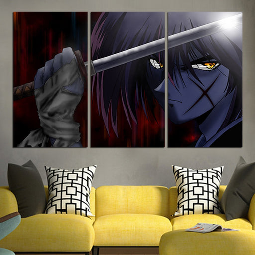 The Face Of Rurouni Kenshin Wall Art Canvas