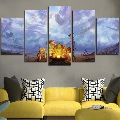 5 Panel Hearthstone Heroes Of Warcraft Wall Art Canvas