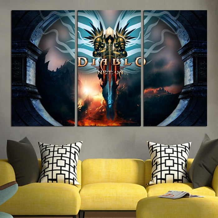 Diablo Character Fire Monster Wall Art Canvas