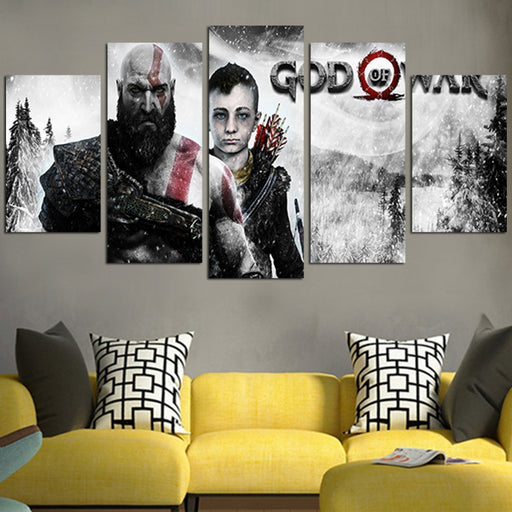 Kratos And His Son Wall Art Canvas