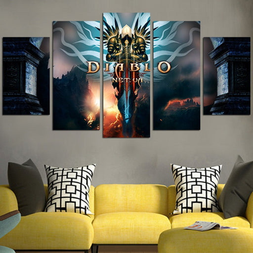 Diablo Character Fire Monster Wall Art Canvas