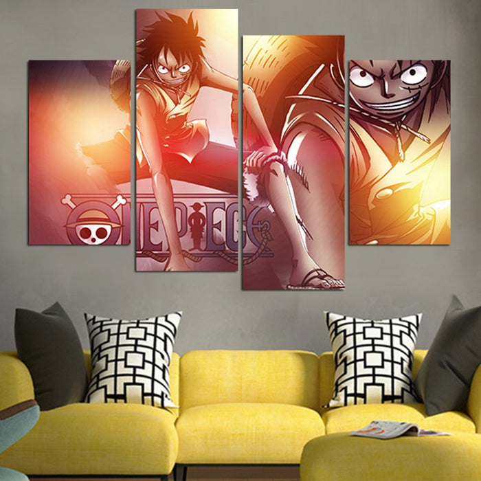 Luffy In One Piece Wall Art Canvas