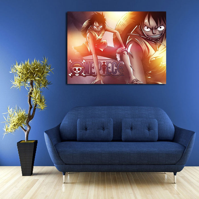 Luffy In One Piece Wall Art Canvas