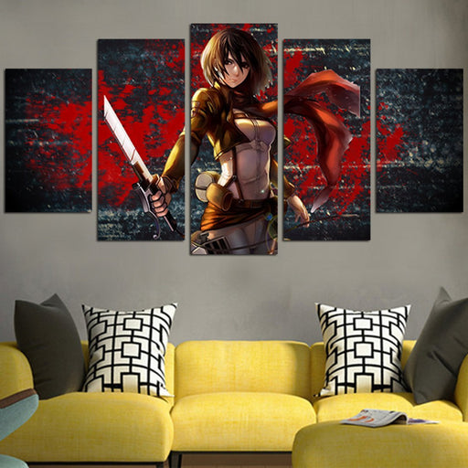 Titan Slayer Mikasa Wall Art Canvas