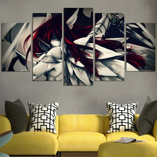 Fairy Tail Erza Scarlet With Wings Wall Art Canvas