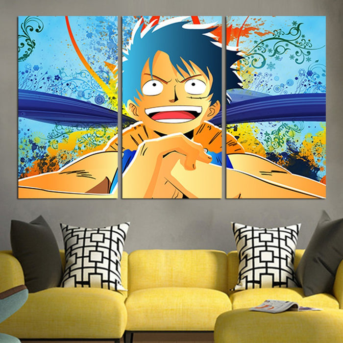 Luffy Kid One Piece Wall Art Canvas