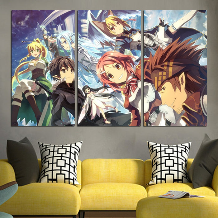 Characters Sword Art Online Wall Art Canvas