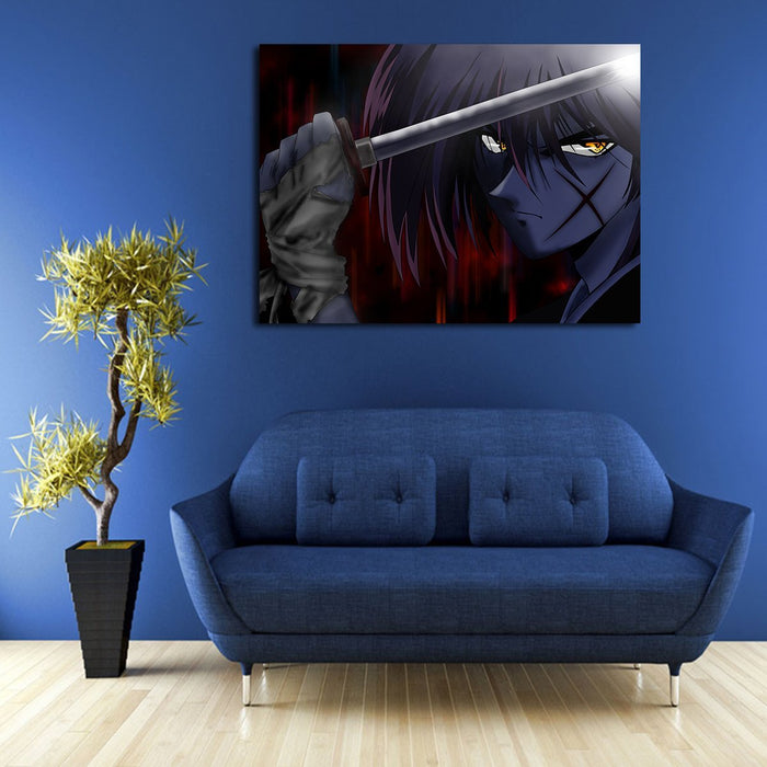 The Face Of Rurouni Kenshin Wall Art Canvas