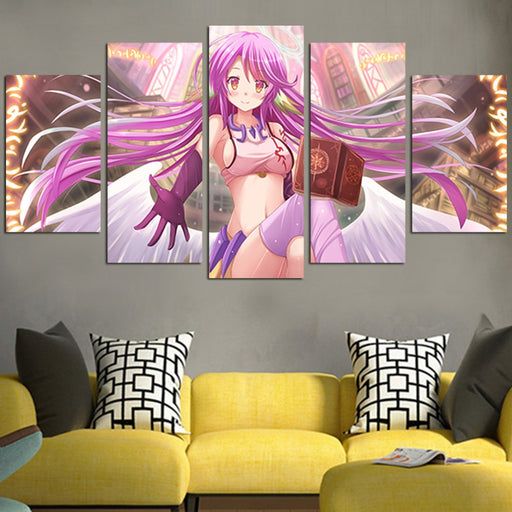 No Game And No Life Jibril With Wings Wall Art Canvas