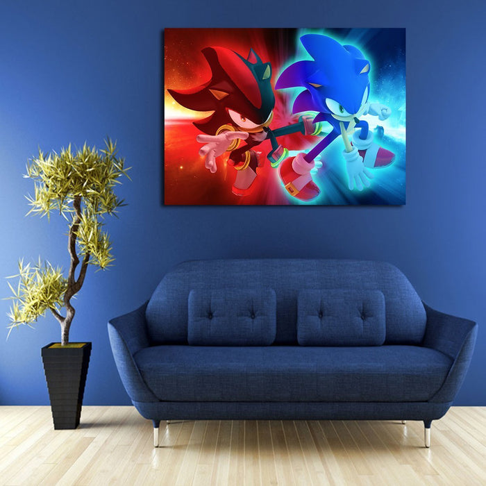 Sonic And Shadow Wall Art Canvas