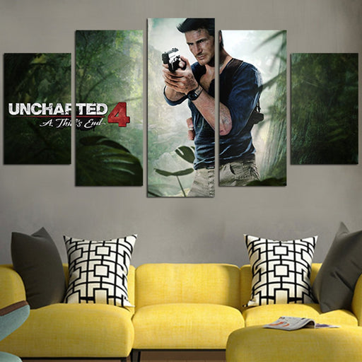 Nathan Drake In Uncharted Wall Art Canvas