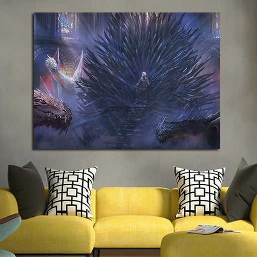 1 Panel Throne Of Iron And Dragons Wall Art Canvas
