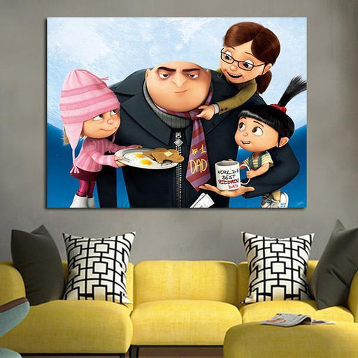 1 Panel Gru And Daughters Wall Art Canvas