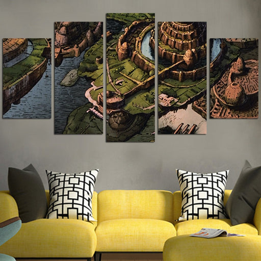 Castle In The Sky Laputa From High Wall Art Canvas