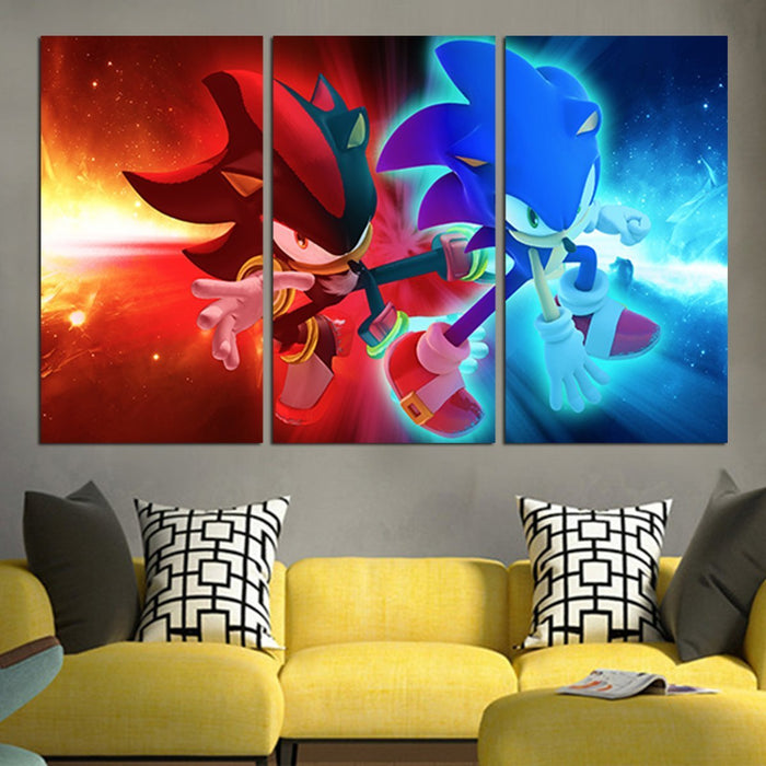Sonic And Shadow Wall Art Canvas