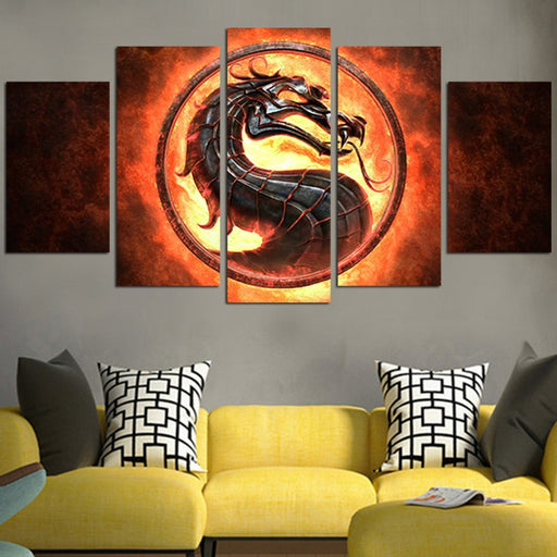 Mortal Kombat Logo Wall Art Canvas