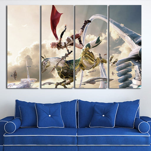Lightning Final Fantasy XIII And Horse Wall Art Canvas