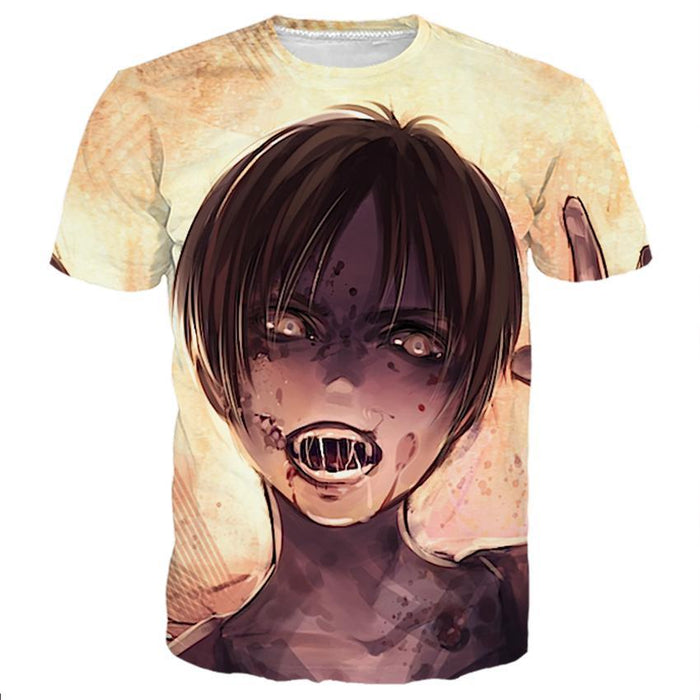 Face Of Eren In Attack On Titan Shirts