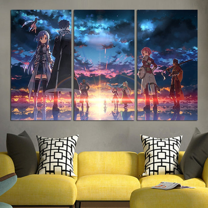 The Sunset Sword Art Online  Wall Art Canvas