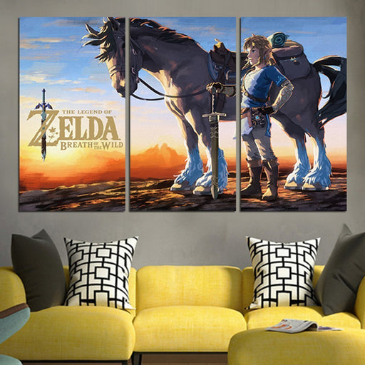 The Legend Of Zelda Link Horse Wall Art Canvas