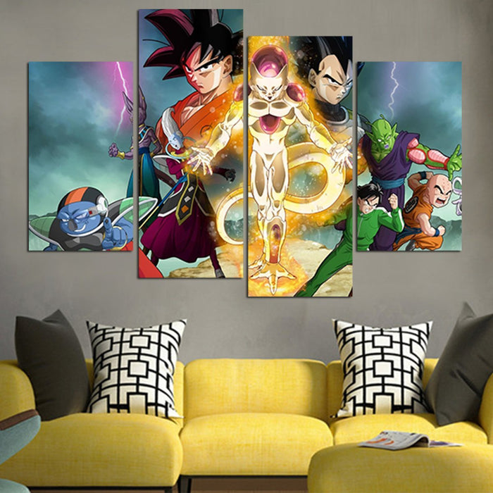 Frieza Goku And Vegeta Wall Art Canvas