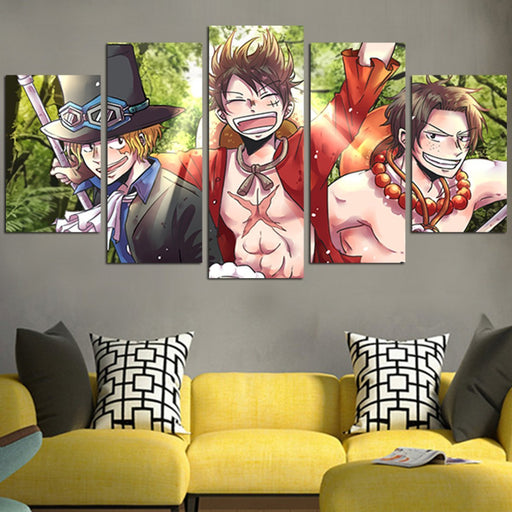 Luffy Ace And Sabo In One Piece Wall Art Canvas