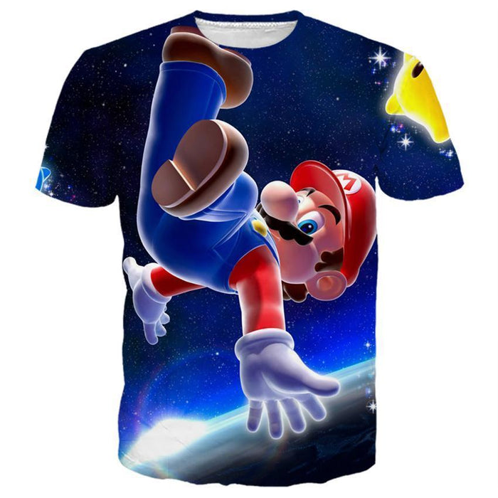 Super Mario Flying In Space Shirts