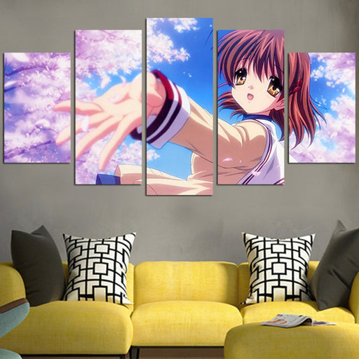 Nagisa Furukawa With Sakura Clannad Wall Art Canvas