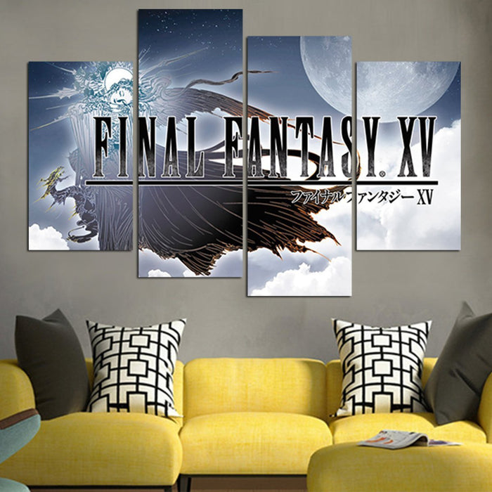 Anime Logo Final Fantasy Wall Art Canvas