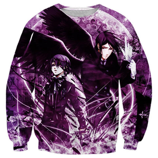 Ciel and Sebastian Purple Black Butler Shirts