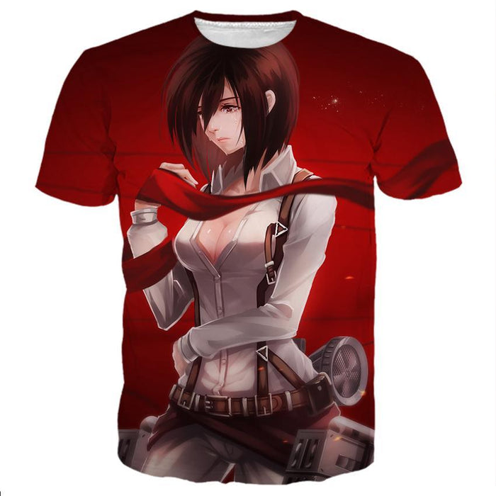 Mikasa Holding Red Scarf Shirts
