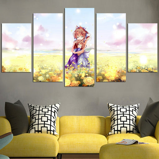 Flower Field And Girl Clannad Wall Art Canvas