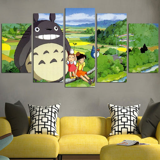 Totoro & Satsuki & Mei Wall Art Canvas