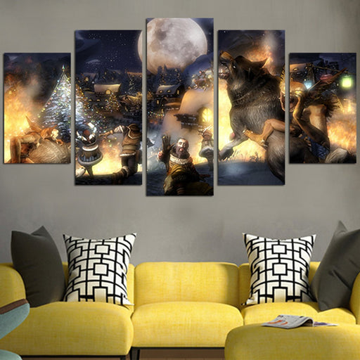 Overlord And The Fire Wall Art Canvas