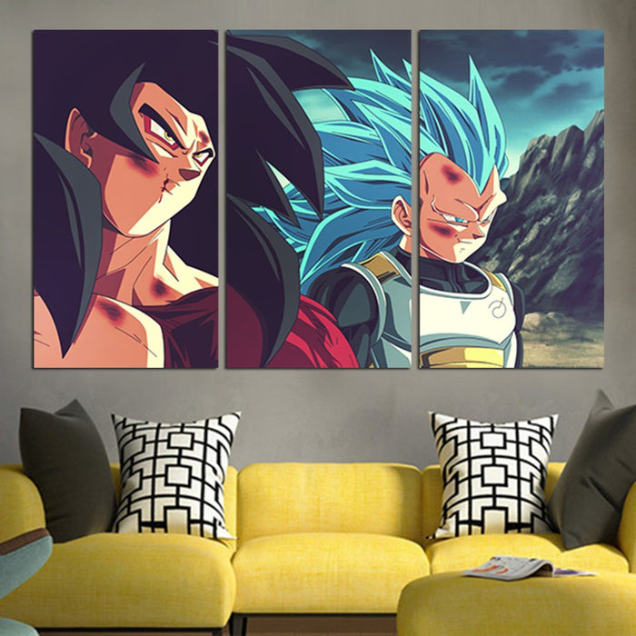Vegeta And Goku Wall Art Canvas