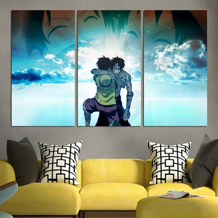 Luffy And Ace One Piece  Wall Art Canvas