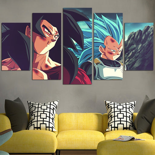 Vegeta And Goku Wall Art Canvas