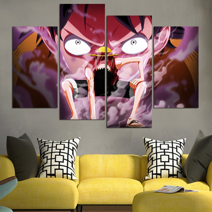 Monkey D Luffy Gear 2 Wall Art Canvas