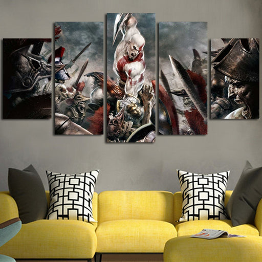 God Of War Kratos Art Canvas 5 Panel