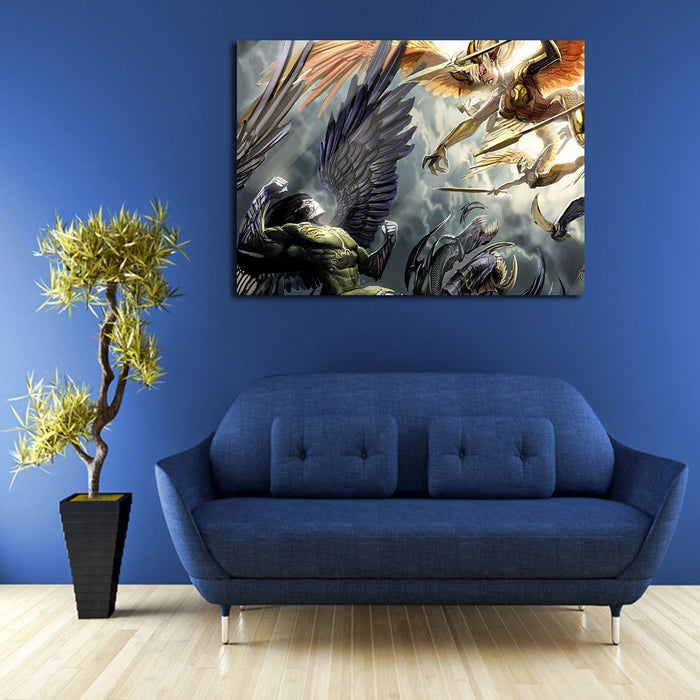 The Darkness 2 Angelus Fight Wall Art Canvas