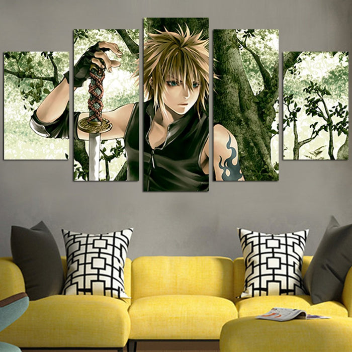 Minato Namikaze Naruto Beside The Tree Wall Art Canvas
