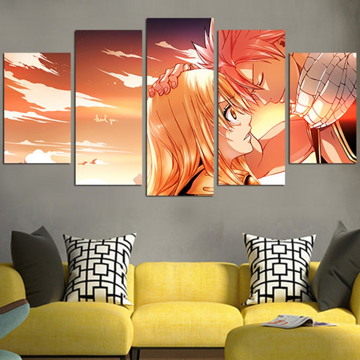 Fairy Tail Lucy And Natsu Wall Art Canvas