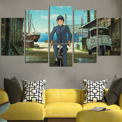 From Up On Poppy Hill Shiro On Bicycle Wall Art Canvas