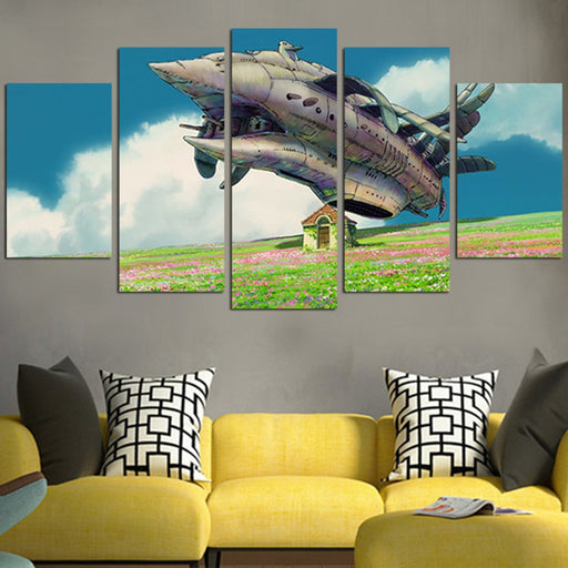 Howl's Moving Castle Military Aircraft Wall Art Canvas